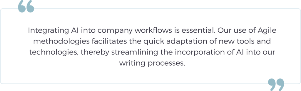 quote about integrating AI into company workflows