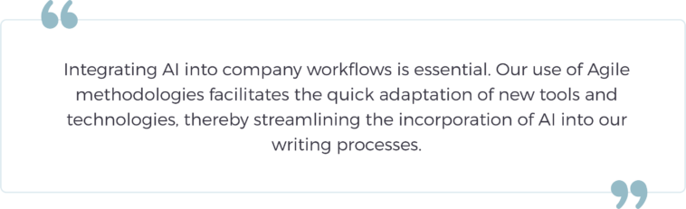 quote about integrating AI into company workflows