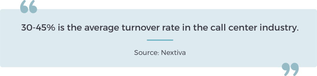 call center turnover rate